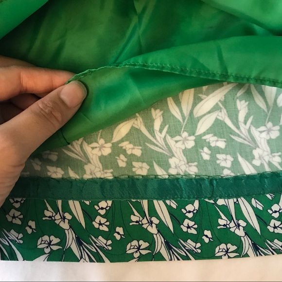 J Crew knee length foliage floral flared dress - Picture 5 of 8